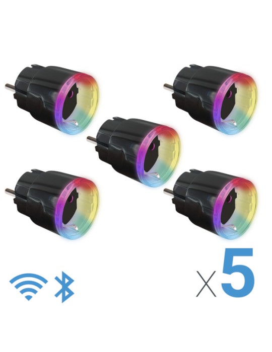Shelly Plus Plug Schwarz 5er Set - Smart Steckdose - Intelligente Steckdose Funktioniert mit Alexa & Google Home, programmierbar