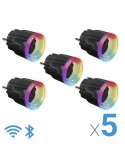 Shelly Plus Plug Schwarz 5er Set - Smart Steckdose - Intelligente Steckdose Funktioniert mit Alexa & Google Home, programmierbar
