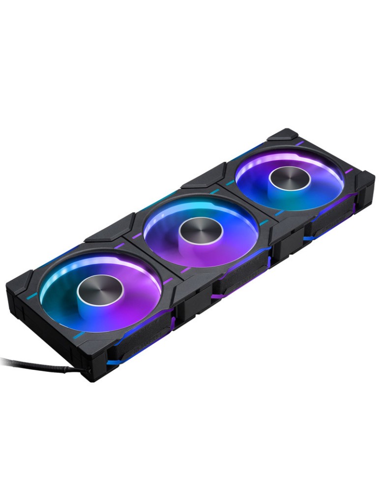 PHANTEKS D30 PWM Reverse Airflow D-RGB schwarz | 3er-Pack 120mm Gehäuselüfter
