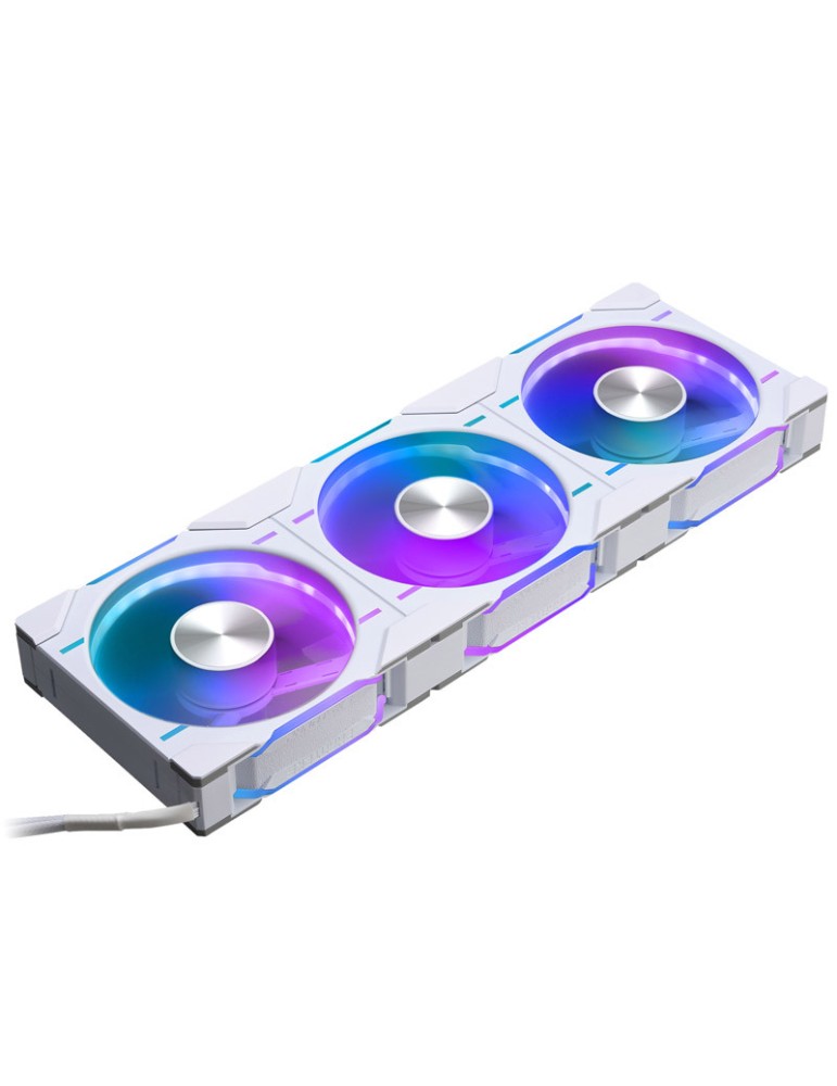 PHANTEKS D30 PWM Reverse Airflow D-RGB weiß | 3er-Pack 120mm Gehäuselüfter