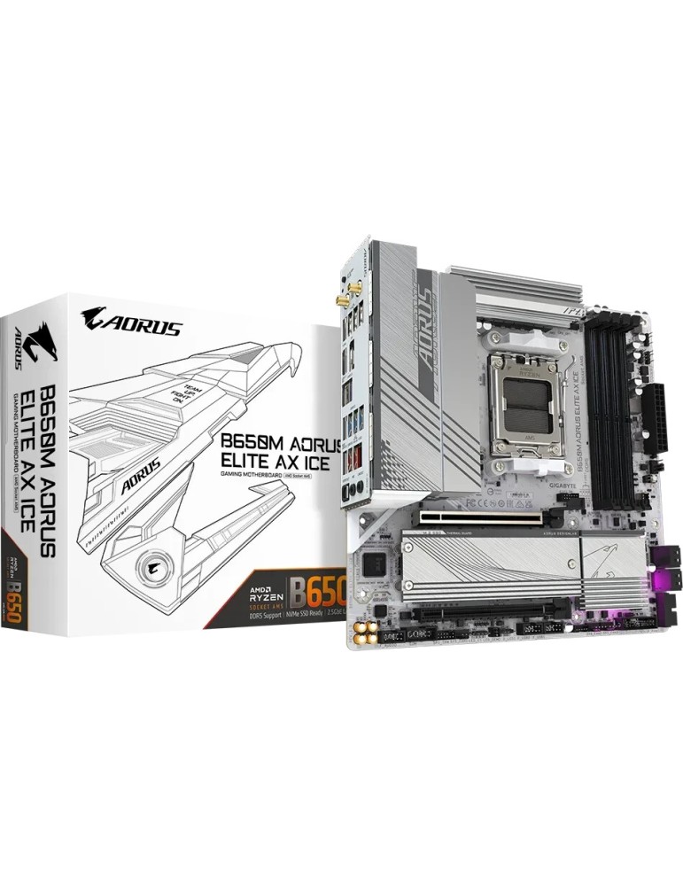 GIGABYTE B650M AORUS Elite AX ICE Mainboard Sockel AM5