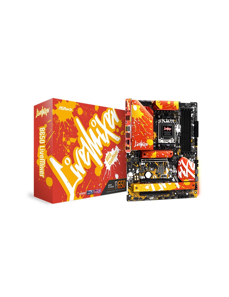 ASRock B650 LiveMixer Mainboard - BULK-Ware!! Ohne Originalverpackung