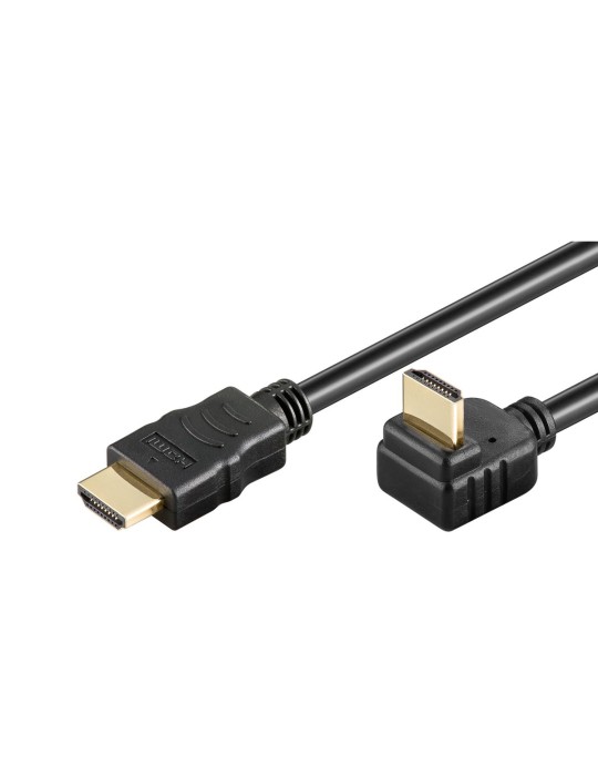 Goobay 1m High Speed HDMI 270° Kabel mit Ethernet, - 4K (3840x2160), 3D, abgewinkelt, schwarz