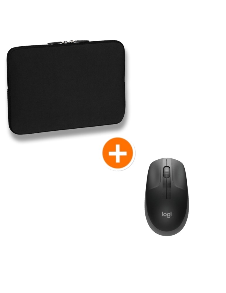 PEDEA Notebook-Sleeve Trend + Logitech M190 Wireless Maus bis 43,9 cm