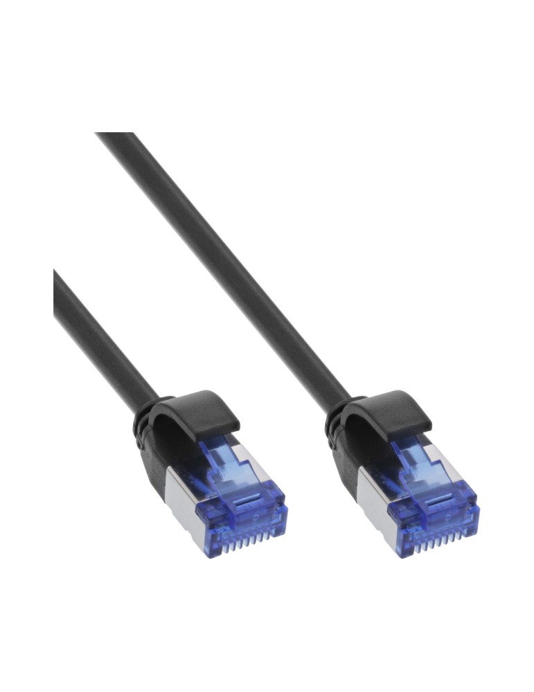 InLine® Patchkabel Slim, Cat.6A, S/FTP, TPE (LSZH), PoE, 7,5m, schwarz