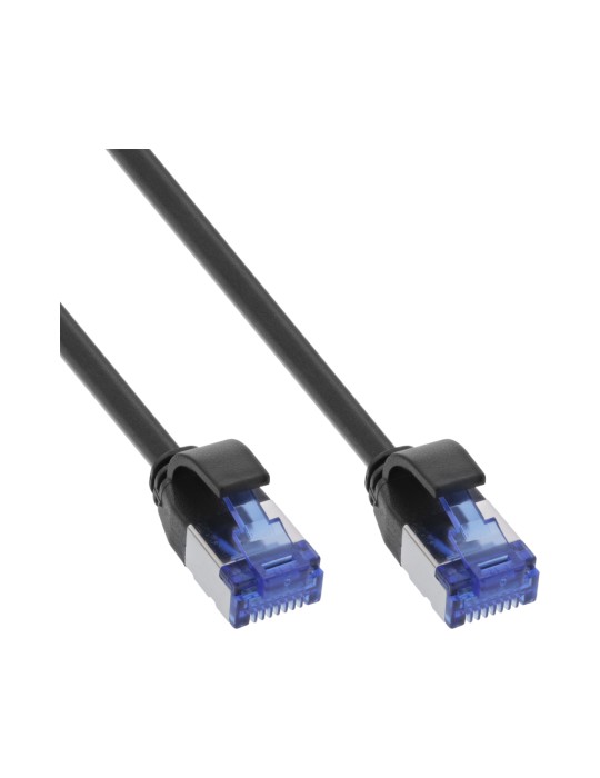 InLine® Patchkabel Slim, Cat.6A, S/FTP, TPE (LSZH), PoE, 30m, schwarz