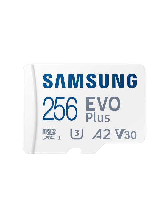 Samsung EVO Plus (2024) microSD-Speicherkarte inkl. SD-Adapter, 256 GB Speicherkapazität, UHS-I U3, Full HD & 4K UHD, 160 MB/s L