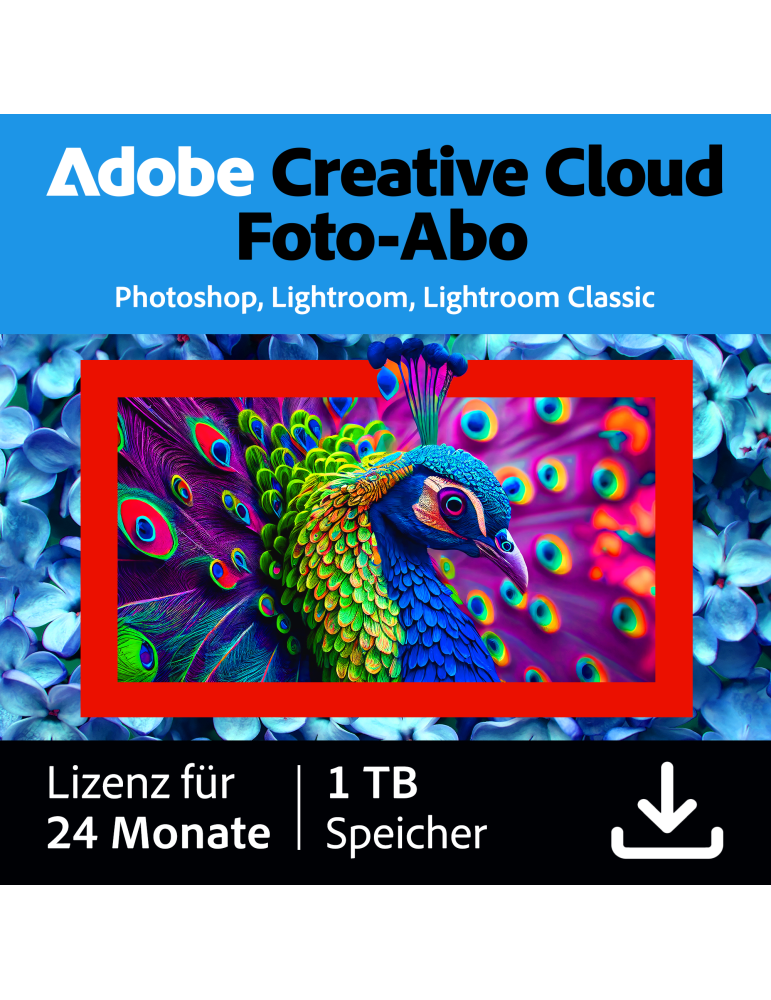 Adobe Creative Cloud Foto-Abo | 24 Monate | 1TB | PC/Mac