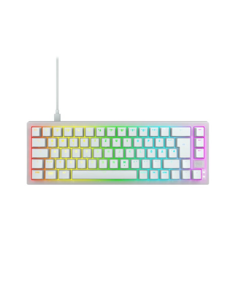 CHERRY XTRFY K5V2 Mechanische Gaming-Tastatur im 65 %-Format Kabelgebunden, DE-Layout, CHERRY MX2A Red-Switches, LED-Strip-Techn