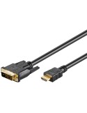 Goobay 1m HDMI / DVI-D Kabel 19pol. [HDTV (1080p), vergoldete Kontakte, angespritzte Stecker]