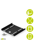 Goobay Festplatten-Einbaurahmen 2,5" auf 3,5" [unterstützt jede 2.5" HDD-/SSD-Festplatte, Schwarz]