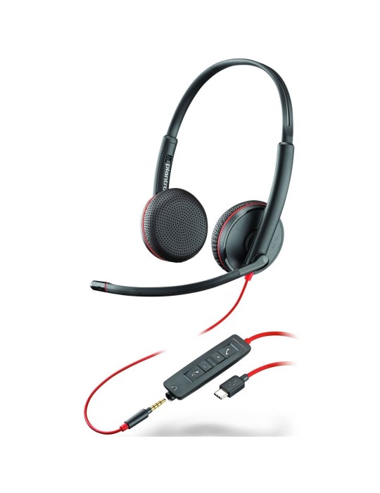 Poly Blackwire 3225 Headset, Stereo, USB-C und 3,5mm -Klinke, Unified Communication optimiert