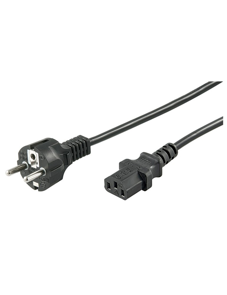 Goobay Kaltgeräte Anschlusskabel, 2m, Schwarz