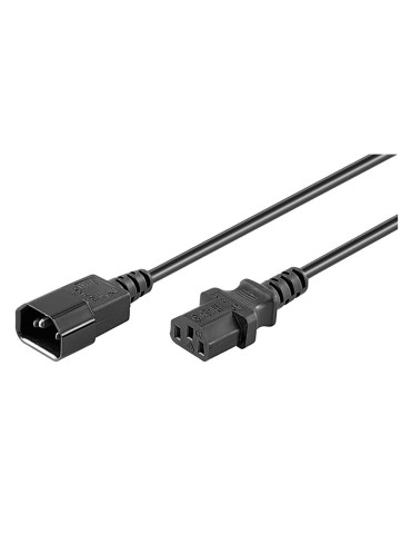 Goobay Kaltgeräte Verlängerung, 3m, Schwarz