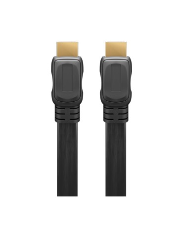 Goobay High-Speed-HDMI™-Flachkabel mit Ethernet (4K@60Hz), 1m