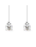 Nedis Telefonkabel | RJ11 Stecker | RJ11 Stecker -RJ11 Stecker | RJ11 Stecker | 2.00 m | Kabeldesign: Flach | Beschichtung: Verg