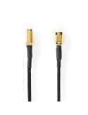 Nedis Antennenkabel | SMA-Buchse | SMA-Stecker - Vergoldet | 50 Ohm | Einzeln geschirmt | 0.50 m | Rund | Geflochten | Schwarz |