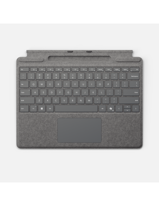 Microsoft Surface Pro Keyboard mit Stiftaufbewahrung - platin