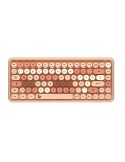 KeySonic KSKM-5200M-RF Maus-Tastatur-Set (DE) [Maus-Tastatur-Set, Mini Tastatur, runde Tasten, Mehrfarbig sand/cremefabig]