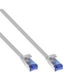 InLine® Patchkabel flach, U/FTP, Cat.6A, grau, 0,25m