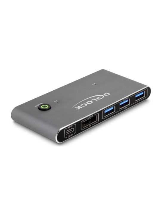 Delock DisplayPort KVM Switch 8K 30 Hz mit USB 5 Gbps