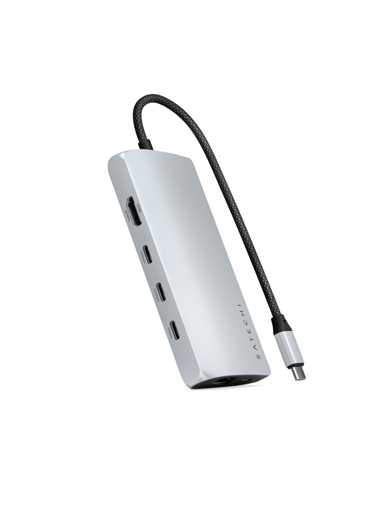 Satechi USB-C Multiport Adapter 8K with Ethernet V3 silver