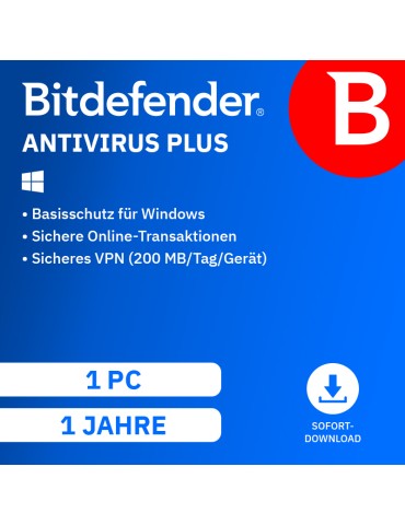 Bitdefender Antivirus Plus [1 Gerät - 1 Jahr]