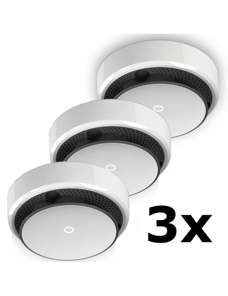 Bundle 3x Lupus Electronics Mobilfunkrauchmelder (optischer Rauchmelder, kleines Gehäuse, Funkübertragung, Smarthome)