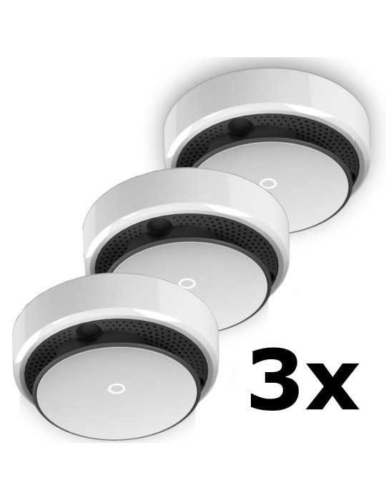 Bundle 3x Lupus Electronics Mobilfunkrauchmelder (optischer Rauchmelder, kleines Gehäuse, Funkübertragung, Smarthome)