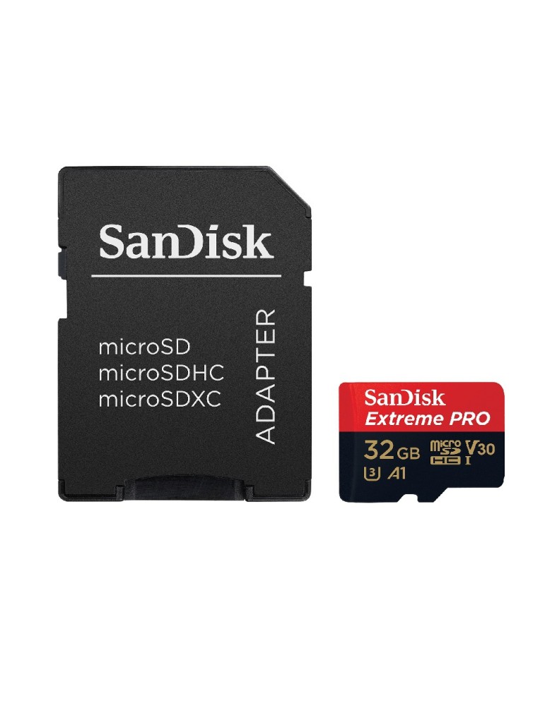 SanDisk 32GB EXTREME PRO microSD Speicherkarte (A1) [+SD-Adapter, Memory Zone App, RescuePRO]