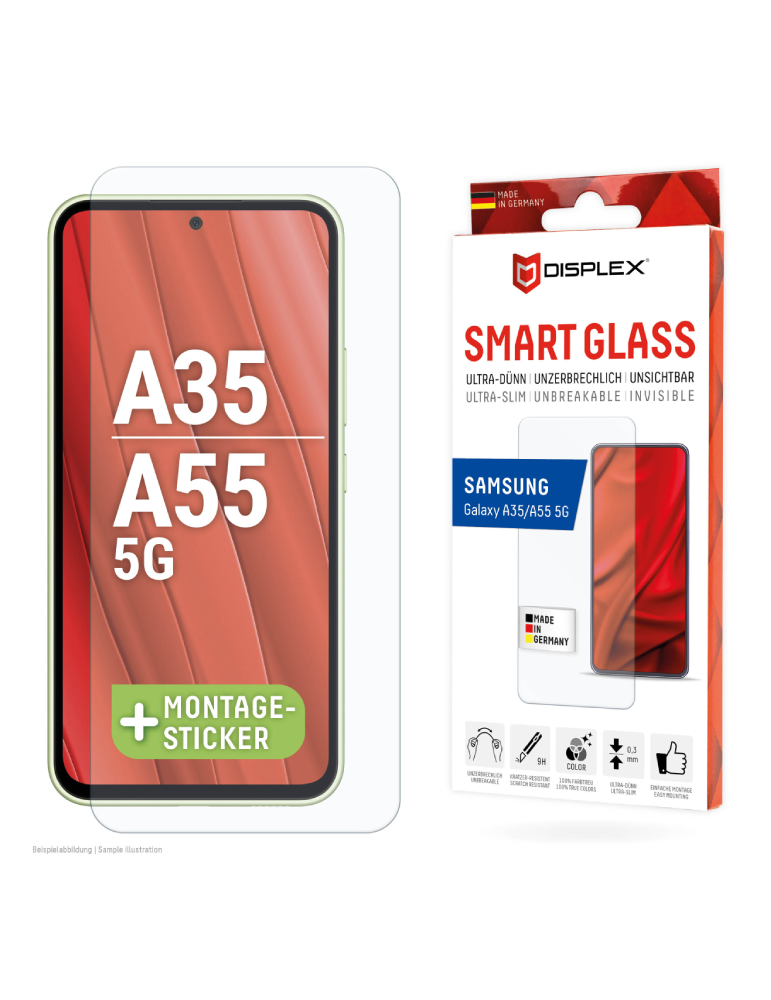 DISPLEX Smart Glass (9H) für SAMSUNG A35 und A55 5G