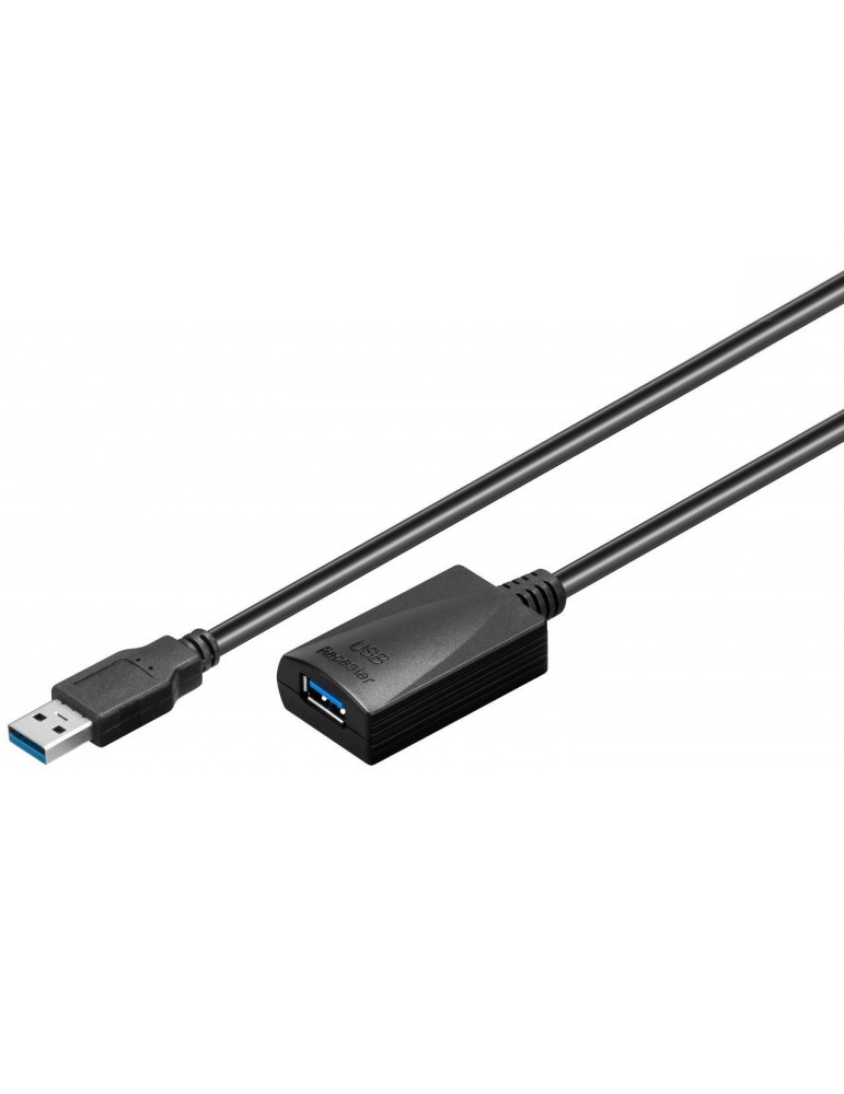 Goobay Aktives USB 3.0 Verlängerungskabel 5m [Stecker - Buchse, Typ A]