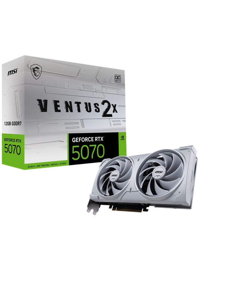 MSI GeForce RTX 5070 12G VENTUS 2X OC WHITE - 12GB GDDR7, HDMI, 3x DP