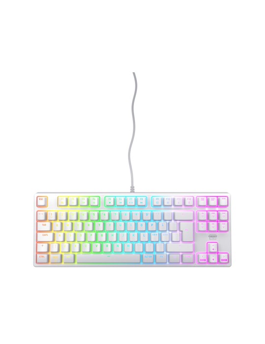 CHERRY K4V2 TKLvMechanische Gaming-Tastatur, Weiß MX2A RED Switches, RGB-Beleuchtung, Full-N-Key-Rollover