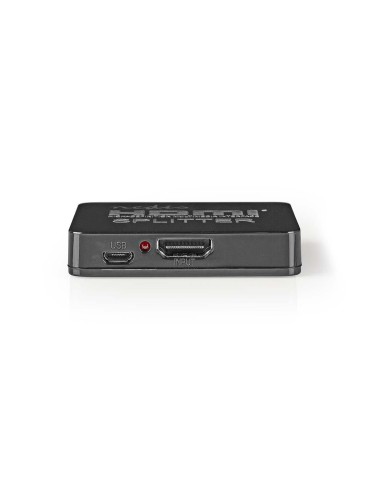Nedis HDMI ™ Splitter | 2-Port port(s) | HDMI™ Eingang - 2x HDMI™ Ausgang | 4K@30Hz | 2.25 Gbps | ABS / PVC | Schwarz