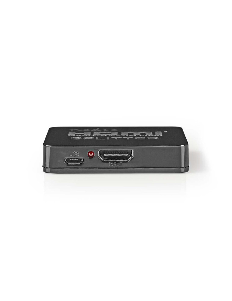 Nedis HDMI ™ Splitter | 2-Port port(s) | HDMI™ Eingang - 2x HDMI™ Ausgang | 4K@30Hz | 2.25 Gbps | ABS / PVC | Schwarz