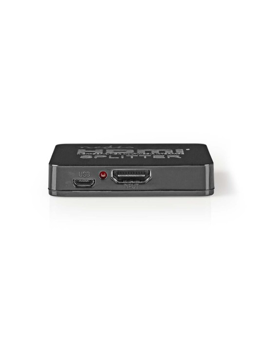 Nedis HDMI ™ Splitter | 2-Port port(s) | HDMI™ Eingang - 2x HDMI™ Ausgang | 4K@30Hz | 2.25 Gbps | ABS / PVC | Schwarz