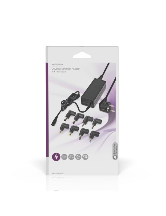 Nedis Notebook Adapter | 90 W | 18.5 / 19 / 19.5 / 20 V DC - 6.0 A | Typ F (CEE 7/7)