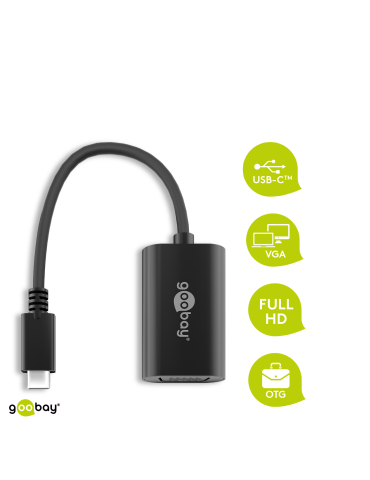 Goobay USB 3.1 (Typ C) zu VGA Adapter [USB-C™-Stecker, VGA-Buchse]