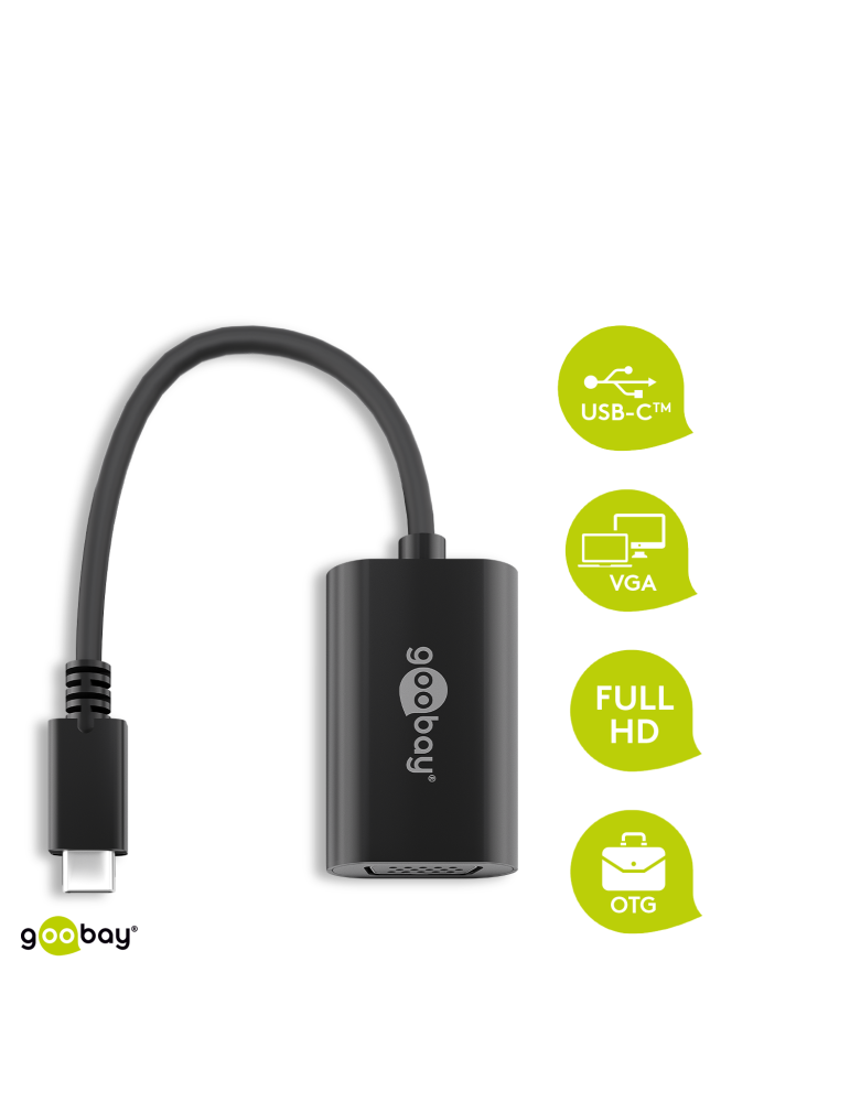 Goobay USB 3.1 (Typ C) zu VGA Adapter [USB-C™-Stecker, VGA-Buchse]