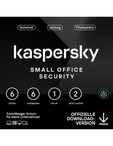 Kaspersky Small Office Security [6 Geräte - 2 Jahre] 6 Geräte + 6 Mobilgeräte + 1 Dateiserver - 2 Jahre
