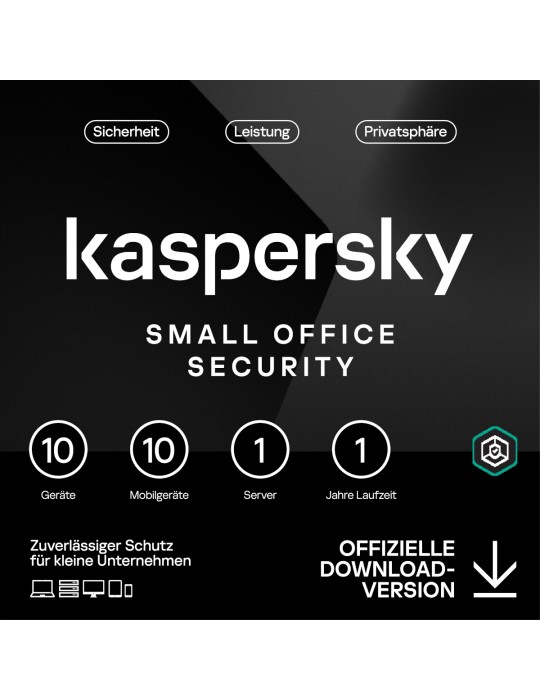 Kaspersky Small Office Security [10 Geräte - 1 Jahr] Base 10 Geräte + 10 Mobilgeräte + 1 Dateiserver - 1 Jahr