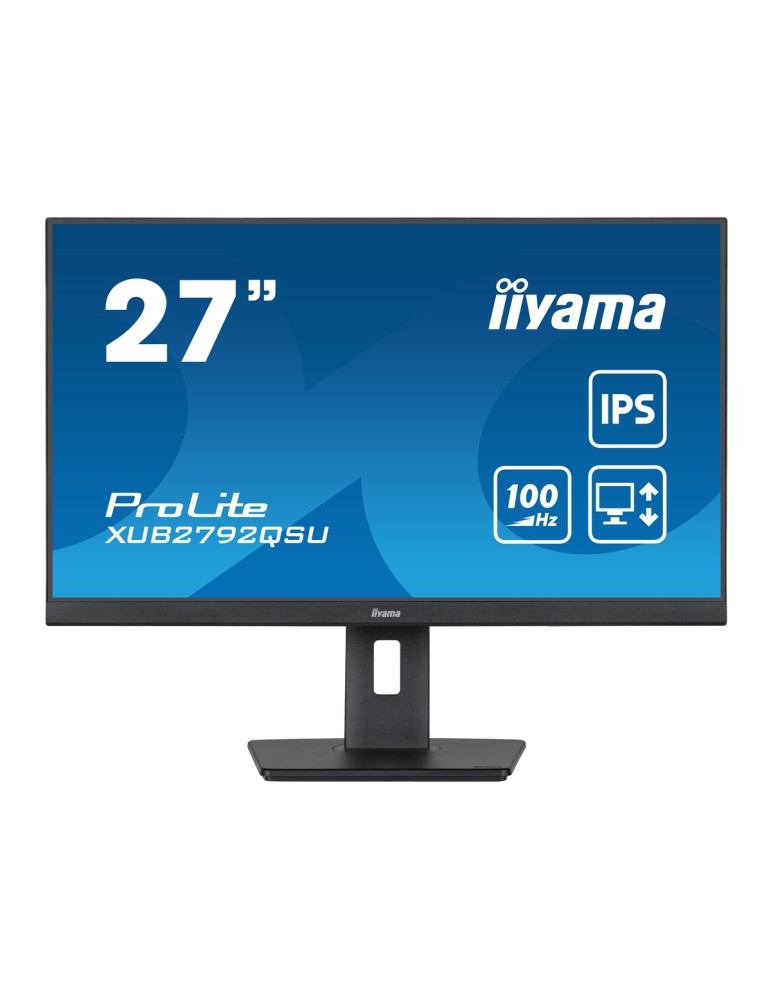 Iiyama ProLite XUB2792QSU-B6 Office Monitor 27 '' (68.5 cm), WQHD-Auflösung, IPS, 100Hz Bildwiederholrate,150 mm höhenverstellba