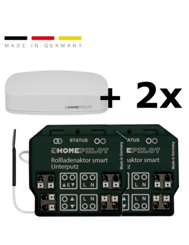 Bundle HomePilot Gateway + 2x Rollladenaktor smart Unterputz