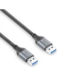 sonero USB 3.0 Kabel - A/A -Aluminium-space grey/schwarz - 1,00m