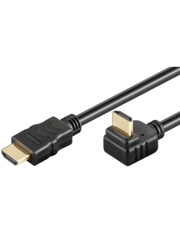 Goobay High Speed HDMI Kabel mit Ethernet, verg. 0,5m HDMI™-Stecker (Typ A)  HDMI™-Stecker (Typ A) 270°