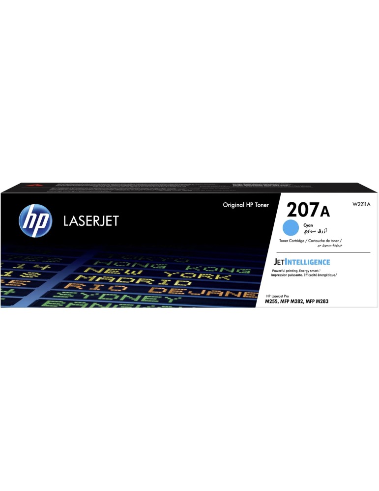 HP 207A (W2211A) LaserJet Tonerkartusche Cyan Kompatibilität: HP Color LaserJet Pro MFP M283fdn, M283fdw, M282nw, M283fdw // Las