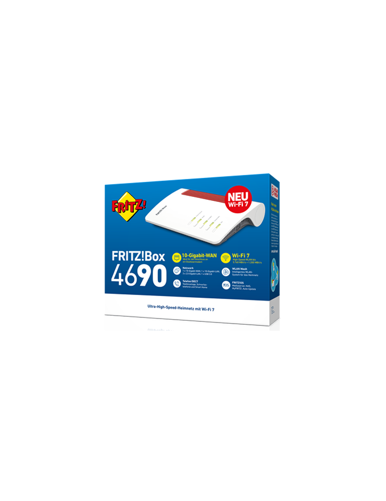Fritz!Box 4690 (Wi-Fi 7 Mesh Router, für den Kabel-, DSL- oder Glasfaseranschluss, bis zu 6.960 MBit/s