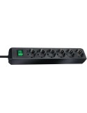 Brennenstuhl Eco-Line Steckdosenleiste [6-fach, schwarz, Schalter, 1.5m]