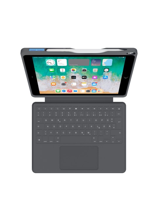 Deqster Smart Rugged Touch PLUS Keyboard für iPad 10.2" (7./ 8./ 9. Gen.), Apple smart connector, Deutsches Layout (QWERTZ)